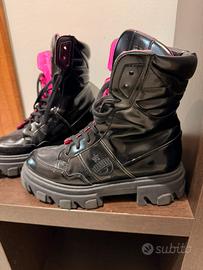 Scarponcini Chiara Ferragni platform pelle neri