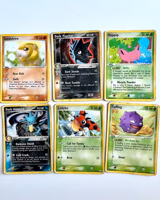 Lotto di 6 Carta Pokemon ex Team Rocket Returns