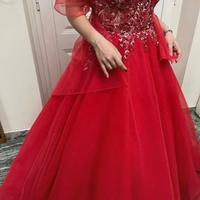 abito rosso elegante