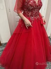 abito rosso elegante