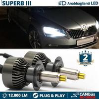 Kit Luci LED H7 Skoda SUPERB 3 Bianco Puro 12000LM