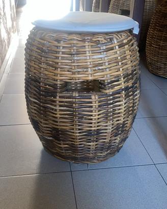 SGABELLO VIMINI con cuscino