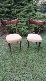 coppia sedie imbottite anni 60 vintage epoca