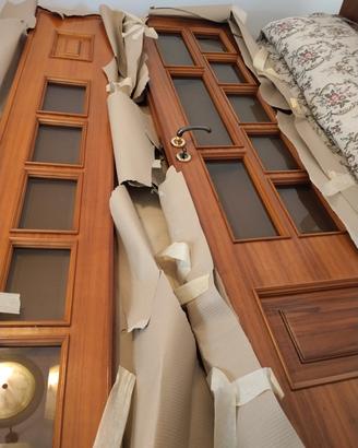 porta in legno massello con vetri