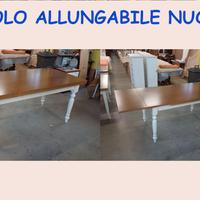 Tavolo allungabile Nuovo Bicolore  gamba tornita