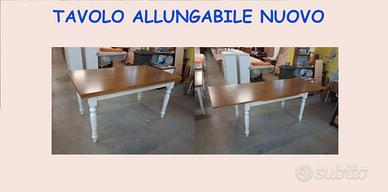 Tavolo allungabile Nuovo Bicolore  gamba tornita