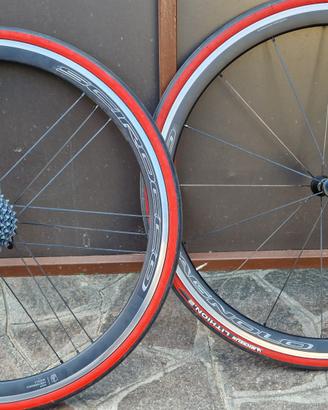 Coppia di cerchi completi x gruppi Shimano o Sram