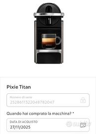 Nespresso Pixie Titan in garanzia