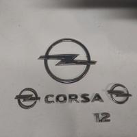 SCRITTA OPEL CORSA D 1.2 + logo+ 2 loghi cerchi 