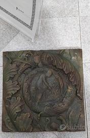 Formella scultura bassorilievo colore bronzo