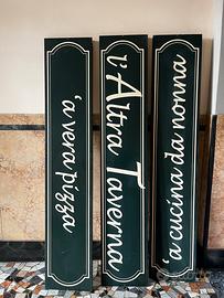 Insegne in metallo per locale pizzeria