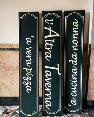 Insegne in metallo per locale pizzeria