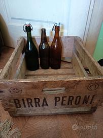 cassa in legno Peroni originale anni 40 
