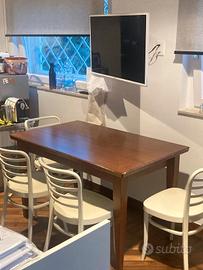 Tavolo cucina legno massello allungabile