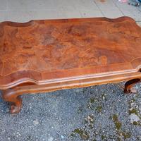 tavolino da salotto in legno radica con cassetti