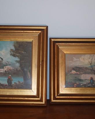 Coppia  dipinti d'epoca Antonio Giordano