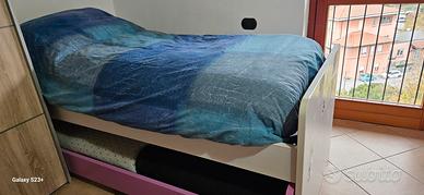 letto singolo con letto estraibile 