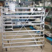 Espositore stand porta rotoli con taglierina
