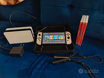 Nintendo switch oled+ accessori+ giochi 