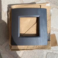 Placca 2 moduli bticino living light acciaio