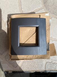 Placca 2 moduli bticino living light acciaio