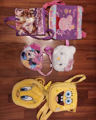 Borse tracolla vari personaggi