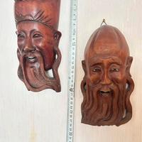 Maschere in legno soggetti orientali