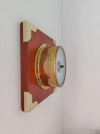 Barometro Vintage da Parete in Legno e Ottone