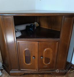 mobiletto angolare in legno 