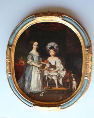 Quadro di interno “Due sorelle patrizie” c.1960