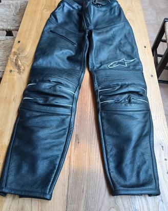 pantaloni pelle alpinestar donna