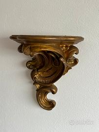Mensole in gesso dorato in stile barocco