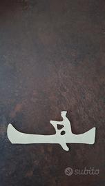 Panda Sisley logo canoa  pelle per sedile