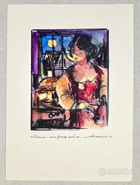 2 Litografie - Gianni Sesia della Merla - "Riposo"