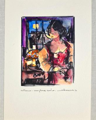 2 Litografie - Gianni Sesia della Merla - "Riposo"