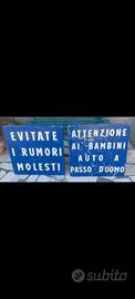 Cartelli stradali smaltati vintage