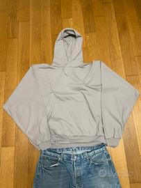 Felpa YZY Gray Beige Kanye West Baggy Fit Taglia 2