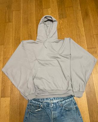 Felpa YZY Gray Beige Kanye West Baggy Fit Taglia 2