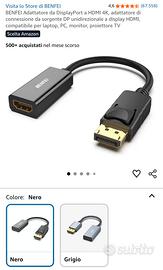Adattatore Benfei da DisplayPort a HDMI 4K 