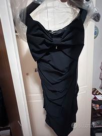 Mini abito Elisabetta Franchi nero, maxi fiocco-44