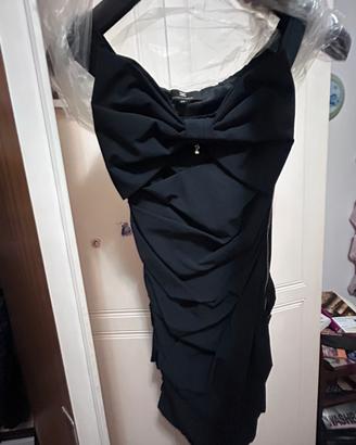 Mini abito Elisabetta Franchi nero, maxi fiocco-44