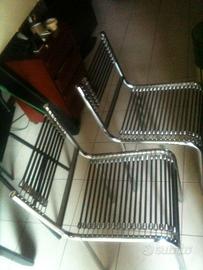 sedie acciaio cromato di Renè Herbst