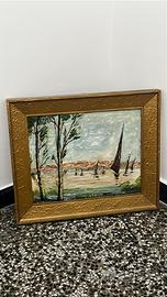 Quadro con cornice in legno