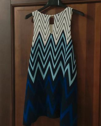 Elegante blusa,  stampa a zig zag 