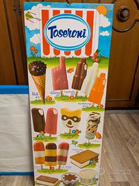 Tabella in metallo gelati Toseroni - 1978 circa