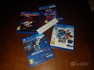 AstroBot+ GT Sport+ DriveClub+ VrWorlds Giochi PS4