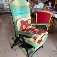 Poltrona pieghevole imbottita con cuscini
