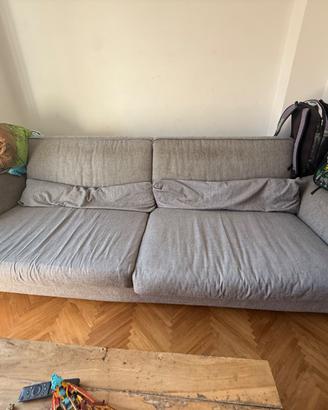 Divano bontempi 230x1 circa grigio  in piuma misto