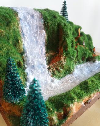 Diorama Artigianale Natura Cascata