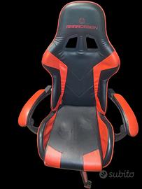 Sedia Gaming MOMO Design Ergonomica Nera/Rossa 